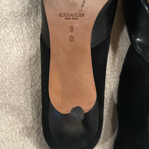 COACH 'Chambers' Mid Heel Pump Shoes Black size 9 - Picture 4 of 6